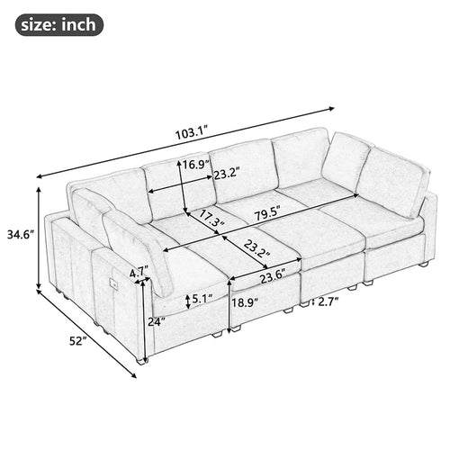 103 Sectional Sofa