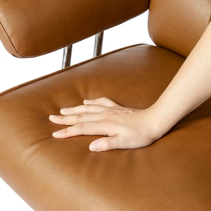 Ergonomic High-Back Office Chair with PU Leather, 360° Swivel, Height Adjustable, Tufted Design