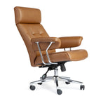 Ergonomic High-Back Office Chair with PU Leather, 360° Swivel, Height Adjustable, Tufted Design