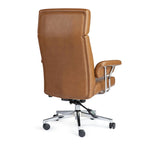 Ergonomic High-Back Office Chair with PU Leather, 360° Swivel, Height Adjustable, Tufted Design
