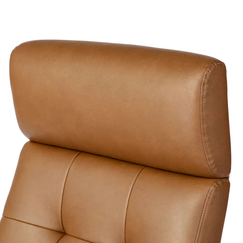 Ergonomic High-Back Office Chair with PU Leather, 360° Swivel, Height Adjustable, Tufted Design