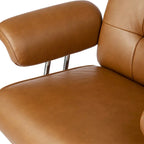 Ergonomic High-Back Office Chair with PU Leather, 360° Swivel, Height Adjustable, Tufted Design