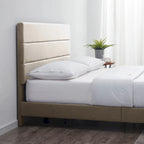 Nestl Horizontal Channel Upholstered Platform Bed