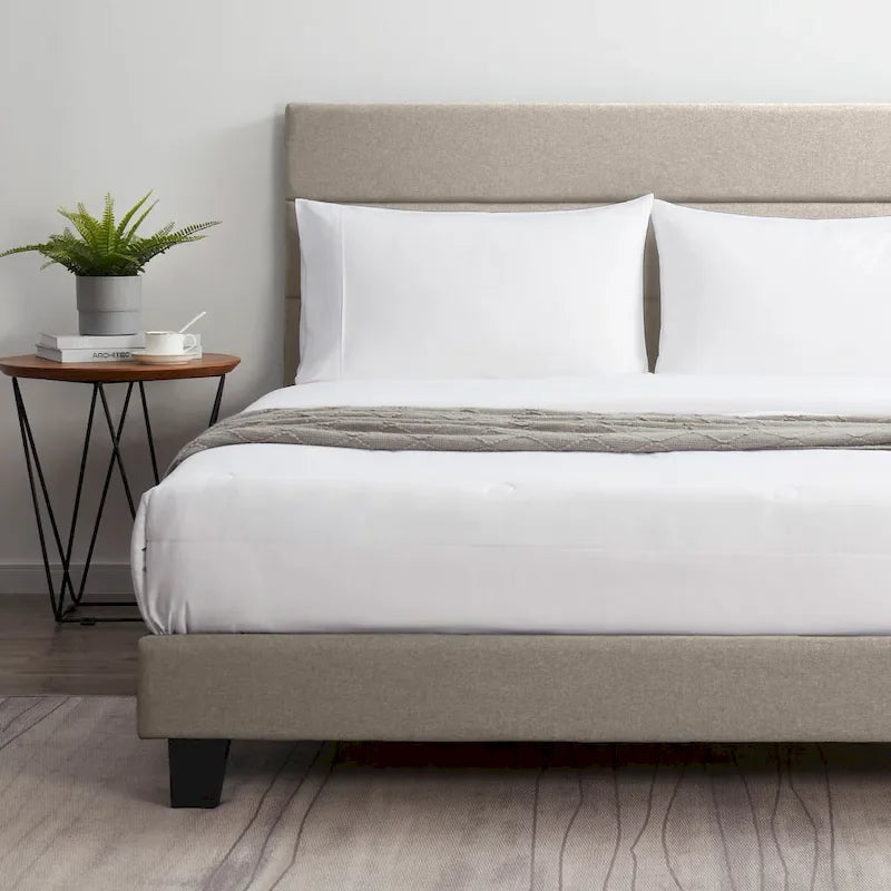 Nestl Horizontal Channel Upholstered Platform Bed