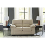 Contemporary Corduroy Loveseat with Cushions, Platform Foundation, 63" W x 38" D x 40" H
