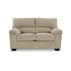 Contemporary Corduroy Loveseat with Cushions, Platform Foundation, 63" W x 38" D x 40" H