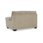 Contemporary Corduroy Loveseat with Cushions, Platform Foundation, 63" W x 38" D x 40" H