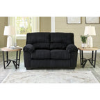 Contemporary Corduroy Loveseat with Cushions, Platform Foundation, 63" W x 38" D x 40" H