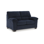 Contemporary Corduroy Loveseat with Cushions, Platform Foundation, 63" W x 38" D x 40" H