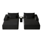 102 Corduroy Cloud Chaise Sectional with Reclining Sofa Bed, No-Assembly Design & Ergonomic Backrest