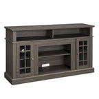 58" TV Stand Entertainment Center with Storage for TVs up to 65" - Dark Walnut Wood Finish