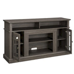58" TV Stand Entertainment Center with Storage for TVs up to 65" - Dark Walnut Wood Finish