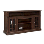 58" TV Stand Entertainment Center with Storage for TVs up to 65" - Dark Walnut Wood Finish