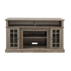 58" TV Stand Entertainment Center with Storage for TVs up to 65" - Dark Walnut Wood Finish