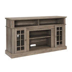 58" TV Stand Entertainment Center with Storage for TVs up to 65" - Dark Walnut Wood Finish