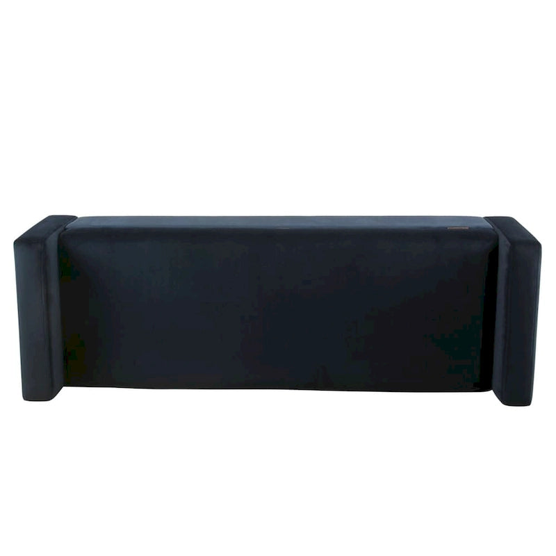 Carson Carrington Hamn Velvet Storage Bench - Dark Navy