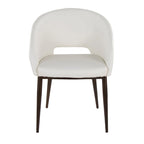 Upholstered Dining Chair Barrel Style Velvet Cushioned Seat Copper Metal Legs Contemporary 250lbs Capacity