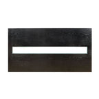 Contemporary 76-inch Glass Dining Table with LED - Seats 6-8 People - Grey/Black - Tempered Glass Inlay