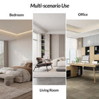 Genuine Leather Swivel Rocker Recliner with Adjustable Headrest - Modern Manual Reclining Chair 360° Rotation