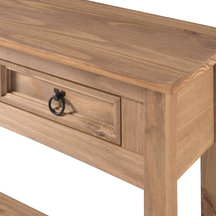 Wood Hall Table Console 3 Drawers Corona