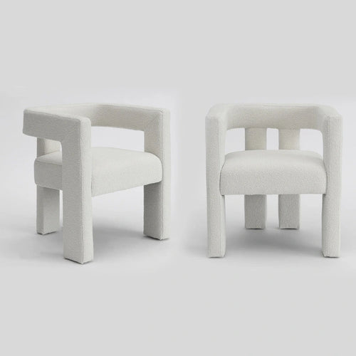 KINWELL 24 Wide Boucle Upholstered Armchair (Set of 2)