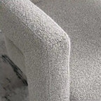 24" Wide Boucle Upholstered Armchair Set of 2 - Solid Wood Frame, 300lbs Capacity, No Assembly Required