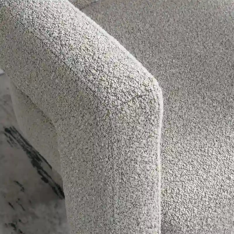 24" Wide Boucle Upholstered Armchair Set of 2 - Solid Wood Frame, 300lbs Capacity, No Assembly Required