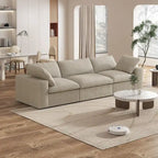 120 inch Contemporary Soft Commix Down Filled Cushions 3-Piece Sectional Sofa