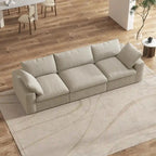 120 inch Contemporary Soft Commix Down Filled Cushions 3-Piece Sectional Sofa