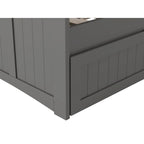 Twin Wood Daybed with Trundle - Beadboard Design, 600lbs Capacity, White/Walnut/Grey/Toffee, No Box Spring Needed