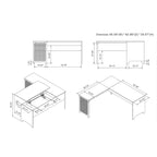 Industrial Natural Oak 65-inch L-Shaped Standing Desk with Lift-Top Storage - Metal Frame Corner Workstation