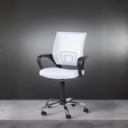 Ergonomic Mesh Office Chair with Lumbar Support - Adjustable Height 360° Swivel Rolling Wheels Breathable Back - Set of 4