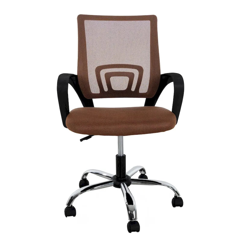 Ergonomic Mesh Office Chair with Lumbar Support - Adjustable Height 360° Swivel Rolling Wheels Breathable Back - Set of 4