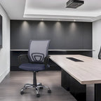 Ergonomic Mesh Office Chair with Lumbar Support - Adjustable Height 360° Swivel Rolling Wheels Breathable Back - Set of 4