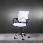 Ergonomic Mesh Office Chair with Lumbar Support - Adjustable Height 360° Swivel Rolling Wheels Breathable Back - Set of 4