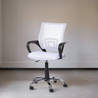 Ergonomic Mesh Office Chair with Lumbar Support - Adjustable Height 360° Swivel Rolling Wheels Breathable Back - Set of 4