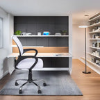 Ergonomic Mesh Office Chair with Lumbar Support - Adjustable Height 360° Swivel Rolling Wheels Breathable Back - Set of 4