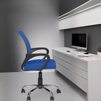 Ergonomic Mesh Office Chair with Lumbar Support - Adjustable Height 360° Swivel Rolling Wheels Breathable Back - Set of 4