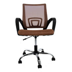 Ergonomic Mesh Office Chair with Lumbar Support - Adjustable Height 360° Swivel Rolling Wheels Breathable Back - Set of 4