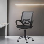 Ergonomic Mesh Office Chair with Lumbar Support - Adjustable Height 360° Swivel Rolling Wheels Breathable Back - Set of 4