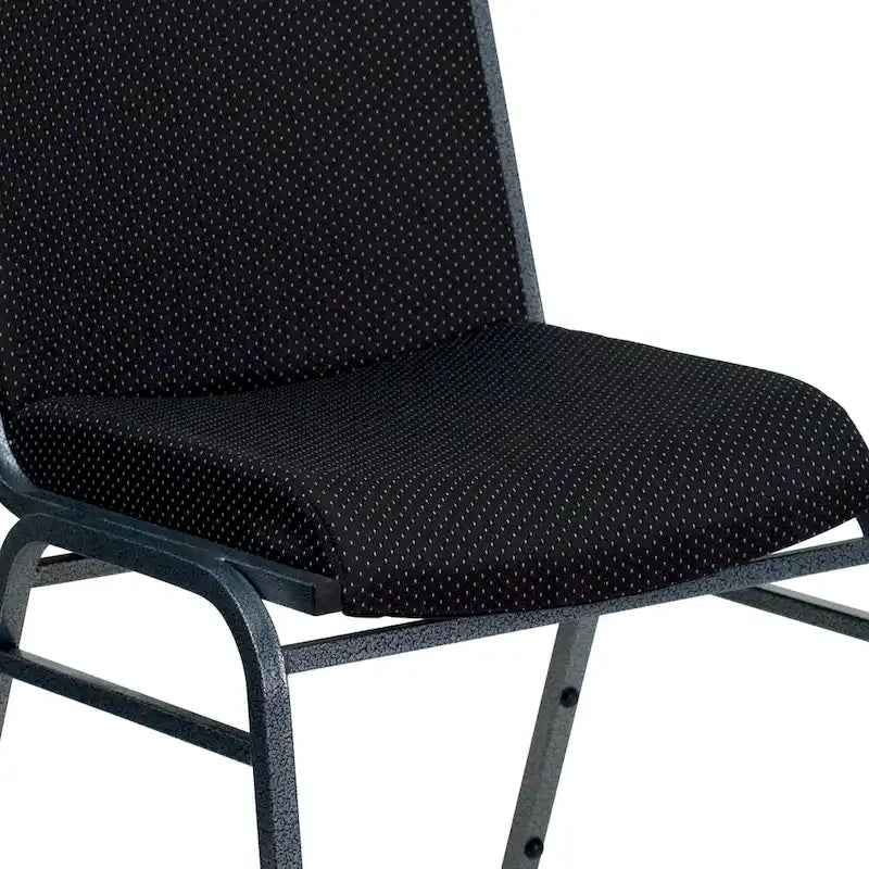 Heavy Duty Stackable Chairs Set of 4 - Gray Vinyl Padded Seat - 550 lb Capacity - 21D x 19.75W x 31.25H - Commercial Grade