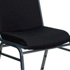 Heavy Duty Stackable Chairs Set of 4 - Gray Vinyl Padded Seat - 550 lb Capacity - 21D x 19.75W x 31.25H - Commercial Grade