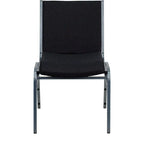 Heavy Duty Stackable Chairs Set of 4 - Gray Vinyl Padded Seat - 550 lb Capacity - 21D x 19.75W x 31.25H - Commercial Grade