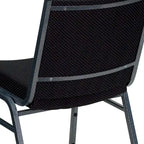 Heavy Duty Stackable Chairs Set of 4 - Gray Vinyl Padded Seat - 550 lb Capacity - 21D x 19.75W x 31.25H - Commercial Grade