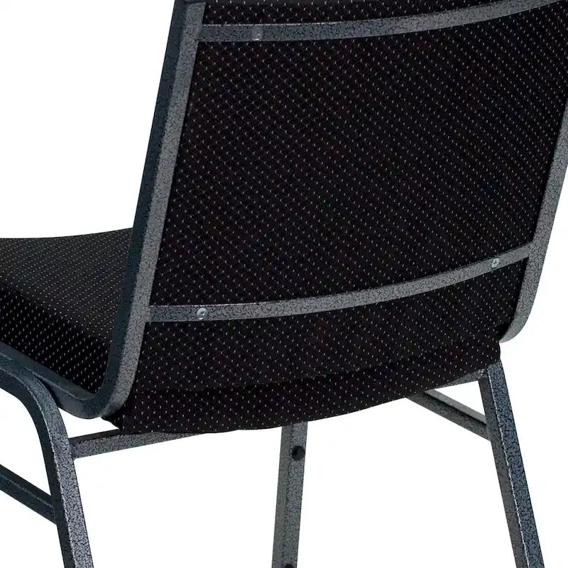 Heavy Duty Stackable Chairs Set of 4 - Gray Vinyl Padded Seat - 550 lb Capacity - 21D x 19.75W x 31.25H - Commercial Grade