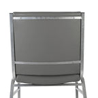 Heavy Duty Stackable Chairs Set of 4 - Gray Vinyl Padded Seat - 550 lb Capacity - 21D x 19.75W x 31.25H - Commercial Grade