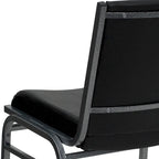 Heavy Duty Stackable Chairs Set of 4 - Gray Vinyl Padded Seat - 550 lb Capacity - 21D x 19.75W x 31.25H - Commercial Grade
