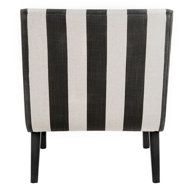 Mid-Century Modern Accent Chair Armless Slipper Chair - Forest Green Linen Upholstery 24.8"W x 30.7"D x 30.9"H