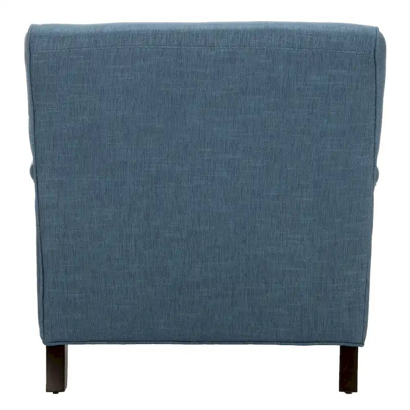 Transitional Club Chair with Nailhead Trim - 29W x 34D x 31.5H - Espresso Legs with Casters