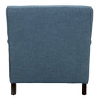 Transitional Club Chair with Nailhead Trim - 29W x 34D x 31.5H - Espresso Legs with Casters